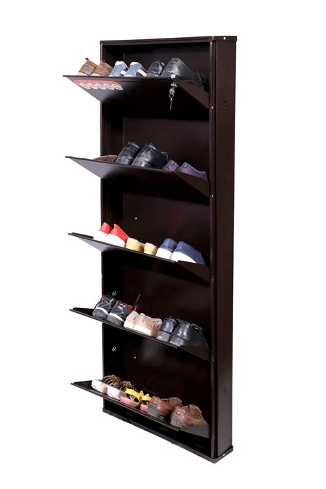 Wall Mounted Metal Shoe Rack Storage 